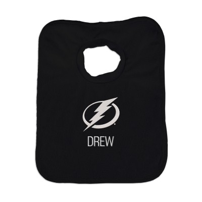 Tampa Bay Lightning Infant Personalized Bib - Black