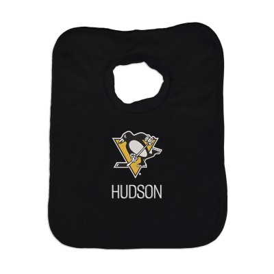 Pittsburgh Penguins Infant Personalized Bib - Black