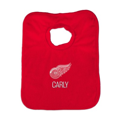 Detroit Red Wings Infant Personalized Bib - Red
