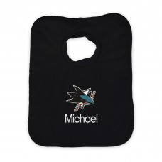 Малышам San Jose Sharks Black Personalized Bib