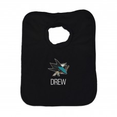 Малышам San Jose Sharks Black Personalized Bib