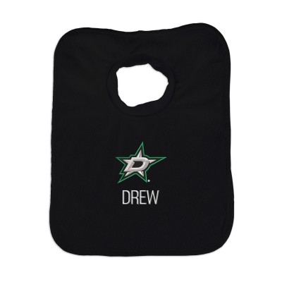 Dallas Stars Infant Personalized Bib - Black