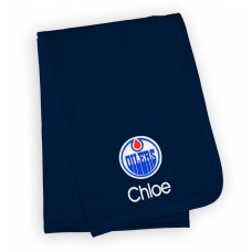 Edmonton Oilers Infant Personalized Blanket - Navy