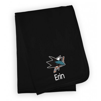 Именной плед San Jose Sharks Infant - Black