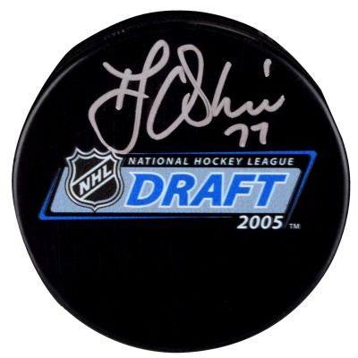 Шайба T.J. Oshie Washington Capitals Fanatics Authentic Autographed 2005 NHL Draft Logo