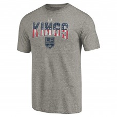 Los Angeles Kings Heathered Gray Freedom Tri-Blend T-Shirt