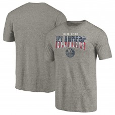 New York Islanders Heathered Gray Freedom Tri-Blend T-Shirt