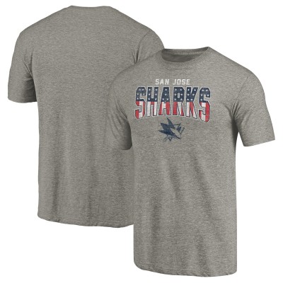 Футболка San Jose Sharks Freedom Tri-Blend - Heathered Gray