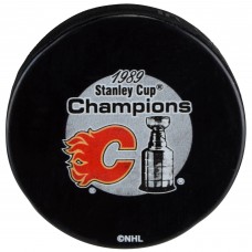 Шайба Calgary Flames Fanatics Authentic Unsigned 1989 Stanley Cup Champions Logo Hockey