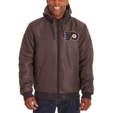 Кофта на молнии Philadelphia Flyers JH Design Reversible Polyester & Fleece- Charcoal