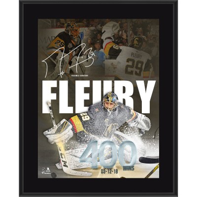 Vegas Golden Knights Marc-Andre Fleury Fanatics Authentic 10.5 x 13 400 Wins Sublimated Plaque