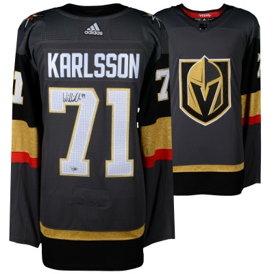 Игровая джерси Autographed Vegas Golden Knights William Karlsson Fanatics Authentic Black Adidas Authentic