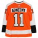 Игровая джерси Autographed Philadelphia Flyers Travis Konecny Fanatics Authentic Orange Adidas Authentic
