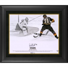 Autographed Vegas Golden Knights William Karlsson Fanatics Authentic Framed 16 x 20 Goal Between Legs Spotlight Photograph