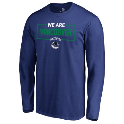 Vancouver Canucks Blue Iconic Collection We Are Long Sleeve T-Shirt
