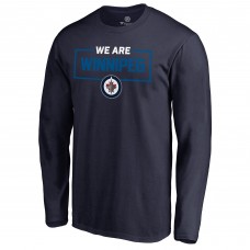 Футболка с длинным рукавом Winnipeg Jets Iconic Collection We Are - Navy
