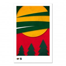Minnesota Wild 11 x 17 Minimalist Art Poster