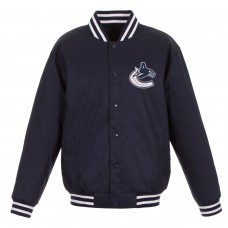 Vancouver Canucks JH Design Front Hit Poly Twill Jacket - Navy