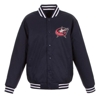 Columbus Blue Jackets JH Design Two Hit Poly Twill Jacket - Navy - оригинальная атрибутика Коламбус Блю Джекетс