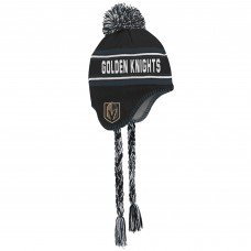 Vegas Golden Knights Youth Jacquard Tassel Pom Knit Hat - Black