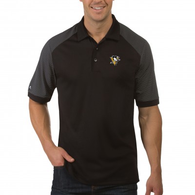 Поло Pittsburgh Penguins Antigua Engage - Black/White