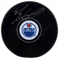 Шайба с автографом Evan Bouchard Edmonton Oilers Fanatics Authentic