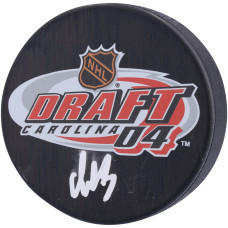 Шайба Autographed Washington Capitals Alex Ovechkin Fanatics Authentic 2004 NHL Draft Logo Шайба Autographed Washington Capitals Alex Ovechkin Fanatics Authentic 2004 NHL Draft Logo