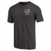Los Angeles Kings Black Primary Logo Left Chest Distressed Tri-Blend T-Shirt