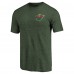 Футболка Minnesota Wild Green Primary Logo Left Chest Distressed Tri-Blend