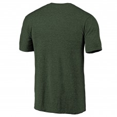 Футболка Minnesota Wild Green Primary Logo Left Chest Distressed Tri-Blend