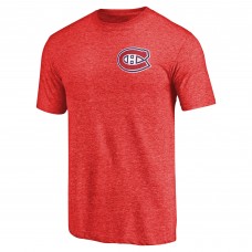 Футболка Montreal Canadiens Primary Logo Left Chest Distressed Tri-Blend - Red