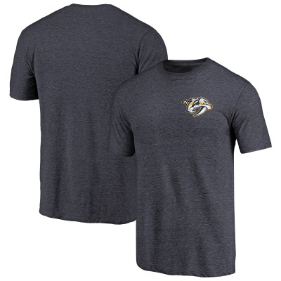 Футболка Nashville Predators Primary Logo Left Chest Distressed Tri-Blend - Navy