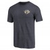 Футболка Nashville Predators Primary Logo Left Chest Distressed Tri-Blend - Navy