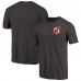 Футболка New Jersey Devils Black Primary Logo Left Chest Distressed Tri-Blend