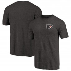 Футболка Philadelphia Flyers Black Primary Logo Left Chest Distressed Tri-Blend