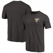 Футболка Pittsburgh Penguins Black Primary Logo Left Chest Distressed Tri-Blend Футболка Pittsburgh Penguins Black Primary Logo Left Chest Distressed Tri-Blend