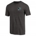 Футболка San Jose Sharks Black Primary Logo Left Chest Distressed Tri-Blend