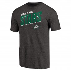 Dallas Stars Black Slant Strike Tri-Blend T-Shirt