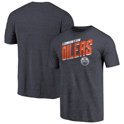 Футболка Edmonton Oilers Slant Strike Tri-Blend - Navy