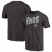 Los Angeles Kings Black Slant Strike Tri-Blend T-Shirt