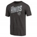 Los Angeles Kings Black Slant Strike Tri-Blend T-Shirt