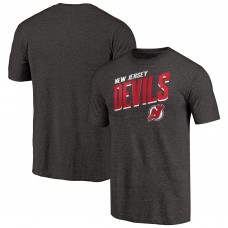 Футболка New Jersey Devils Black Slant Strike Tri-Blend