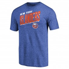 New York Islanders Royal Slant Strike Tri-Blend T-Shirt New York Islanders Royal Slant Strike Tri-Blend T-Shirt