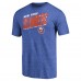 New York Islanders Royal Slant Strike Tri-Blend T-Shirt