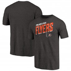 Футболка Philadelphia Flyers Black Slant Strike Tri-Blend