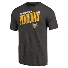 Футболка Pittsburgh Penguins Black Slant Strike Tri-Blend Футболка Pittsburgh Penguins Black Slant Strike Tri-Blend