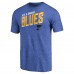 St. Louis Blues Blue Slant Strike Tri-Blend T-Shirt