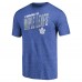 Toronto Maple Leafs Blue Slant Strike Tri-Blend T-Shirt