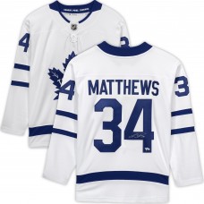 Игровая джерси Autographed Toronto Maple Leafs Auston Matthews White Fanatics Authentic Fanatics Breakaway