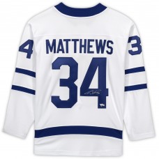 Игровая джерси Autographed Toronto Maple Leafs Auston Matthews White Fanatics Authentic Fanatics Breakaway